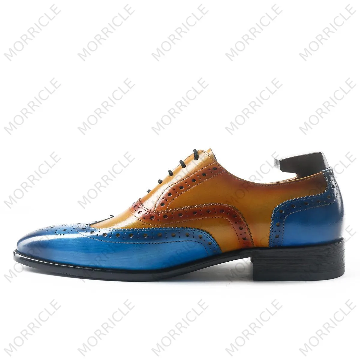 Classic Three Tone Brogue Oxford Shoes