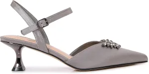 CLASSY Satin Jewel Ornament Sandal