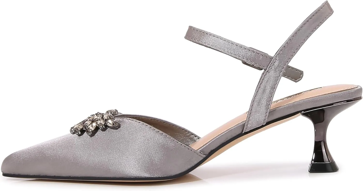 CLASSY Satin Jewel Ornament Sandal