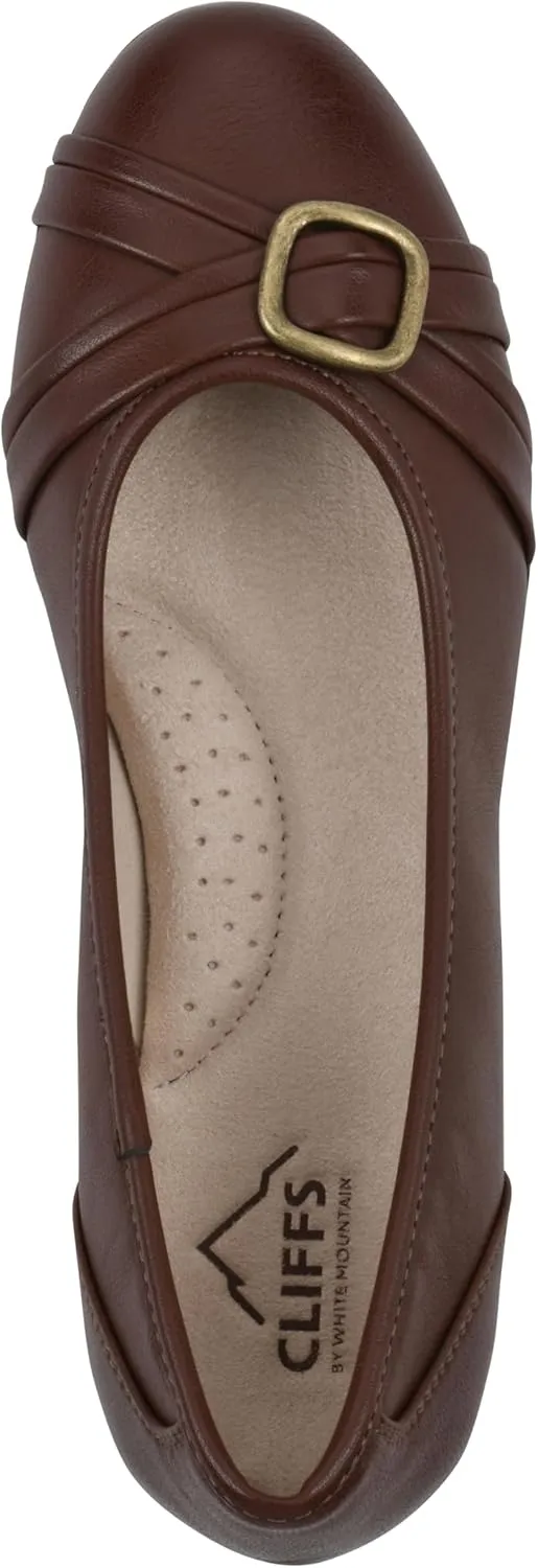 CLIFFS BY WHITE MOUNTAIN Women's Calming Cushioned Ballet Flat