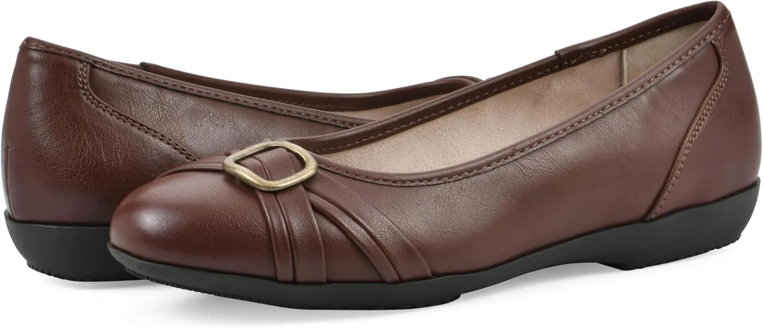 CLIFFS BY WHITE MOUNTAIN Women's Calming Cushioned Ballet Flat