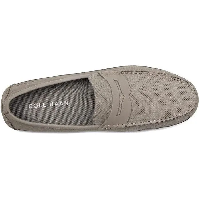 Cole Haan Men's Wyatt Penny Driver Sleet Nubuck Perf/Microchip C37262