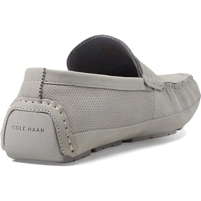 Cole Haan Men's Wyatt Penny Driver Sleet Nubuck Perf/Microchip C37262