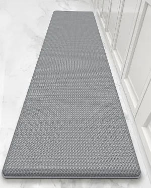 Color&Geometry Kitchen Rugs, Kitchen Runner Rug Kitchen Floor Mat, Cushioned Anti-Fatigue Kitchen Mat, Non Slip Waterproof Comfort Standing Padded, Memory Foam Kitchen mat, 17"x79", Grey