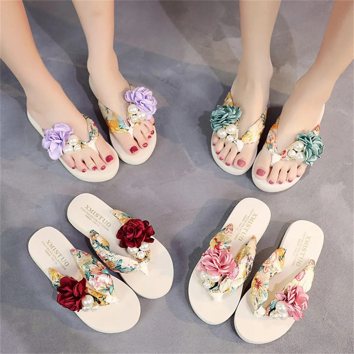 Colorful Flip Flops for Women Thong Sandal Flat |AU Size 3-11|US Size 3.5-11