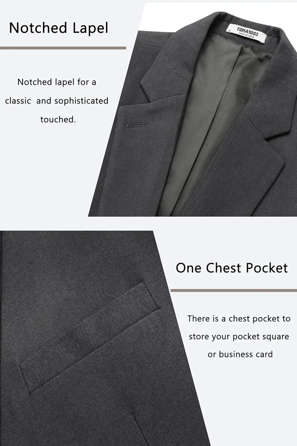 COOFANDY Men's Casual Blazer One Button Sport Coat Slim Fit Lightweight Suit Blazer Jacket