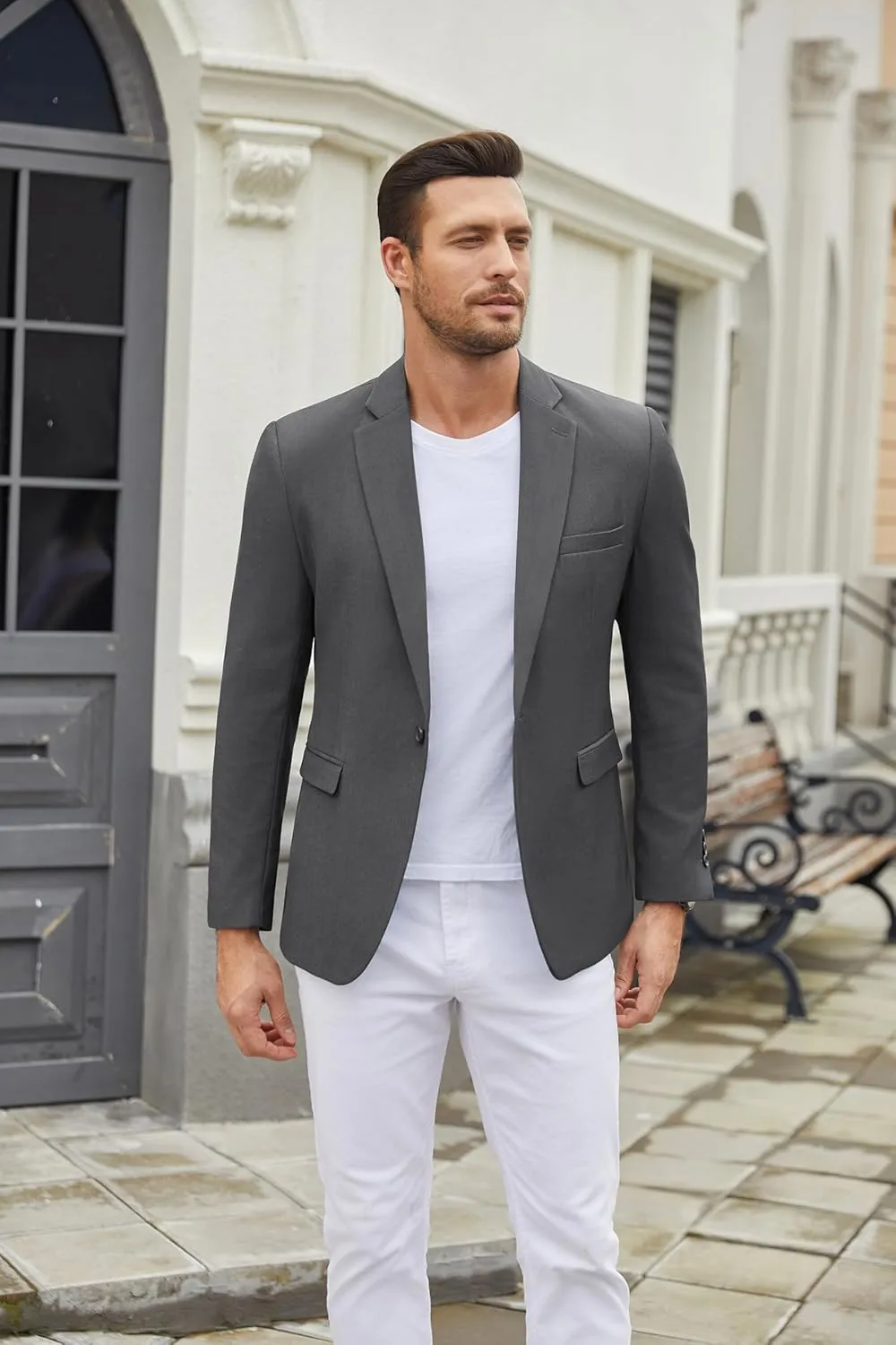COOFANDY Men's Casual Blazer One Button Sport Coat Slim Fit Lightweight Suit Blazer Jacket