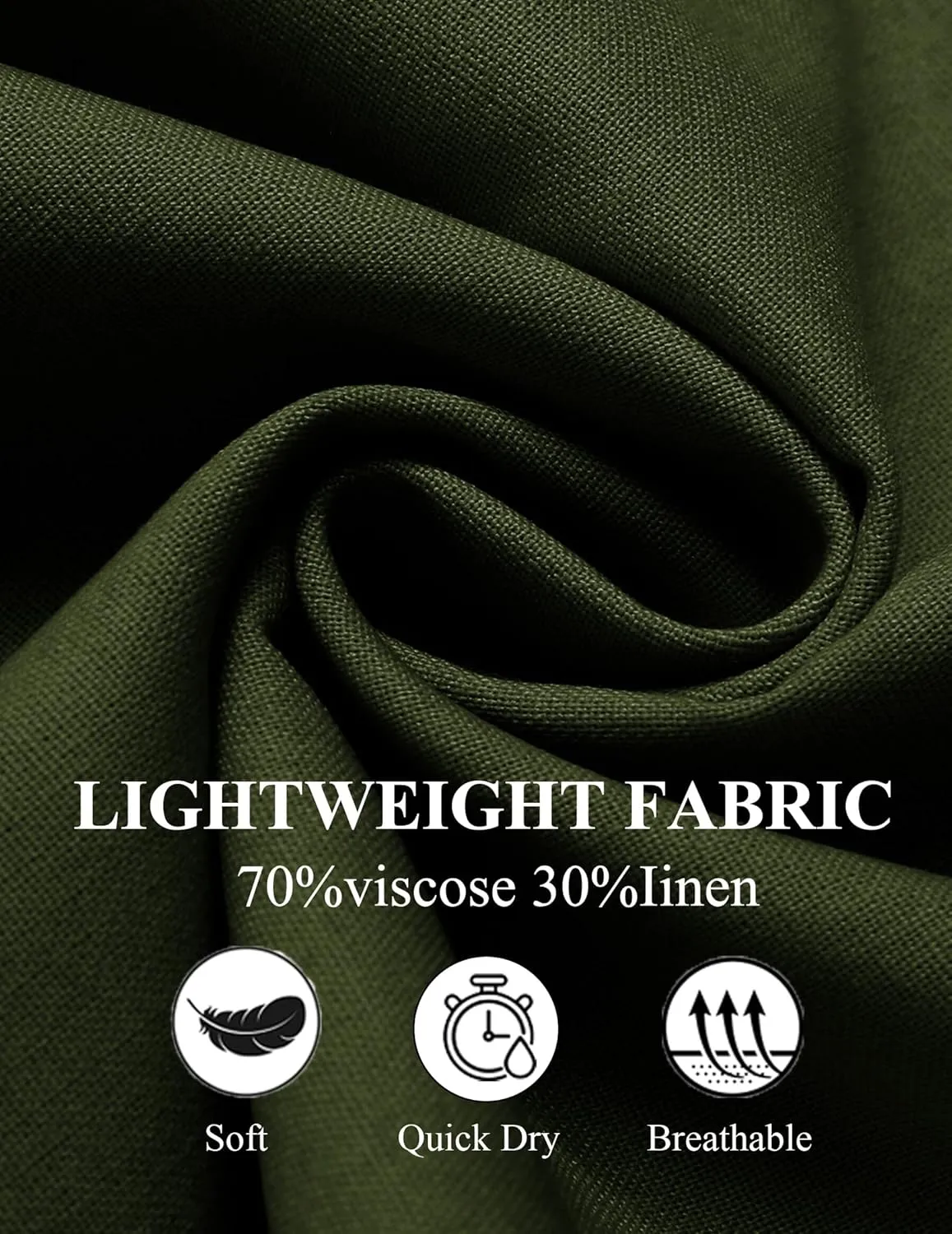 COOFANDY Men's Linen Harem Capri Pants Lightweight Loose 3/4 Shorts Drawstring Elastic Waist Casual Beach Boho Yoga Trousers
