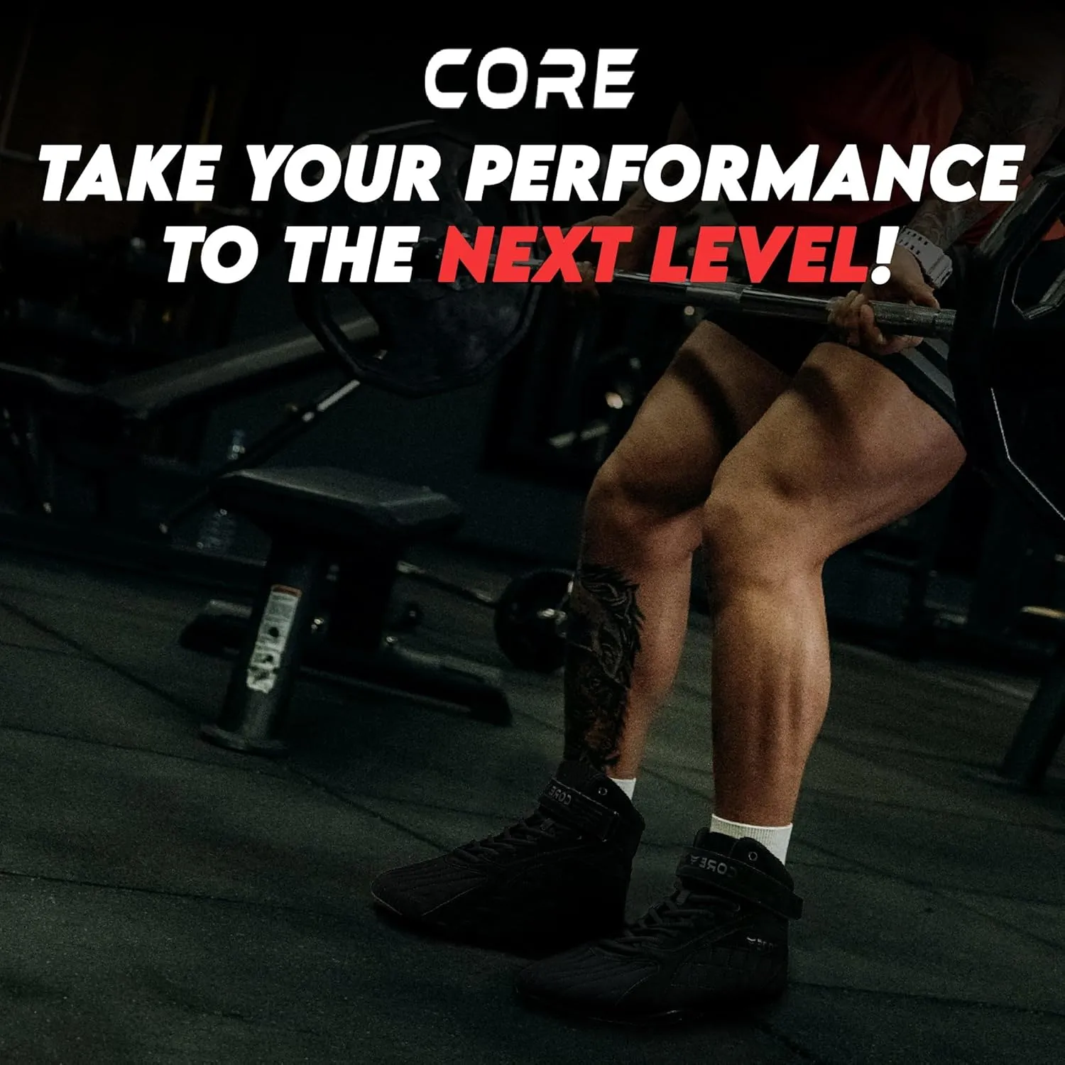 CORE Bodybuilding Shoes - Squat Shoes for Men and Women - Weightlifting Shoes for Powerlifting, Deadlifting & Gym Training - Non-Slip Flat Sole Weight Lifting Shoes - Deadlift Shoes with Arch Support