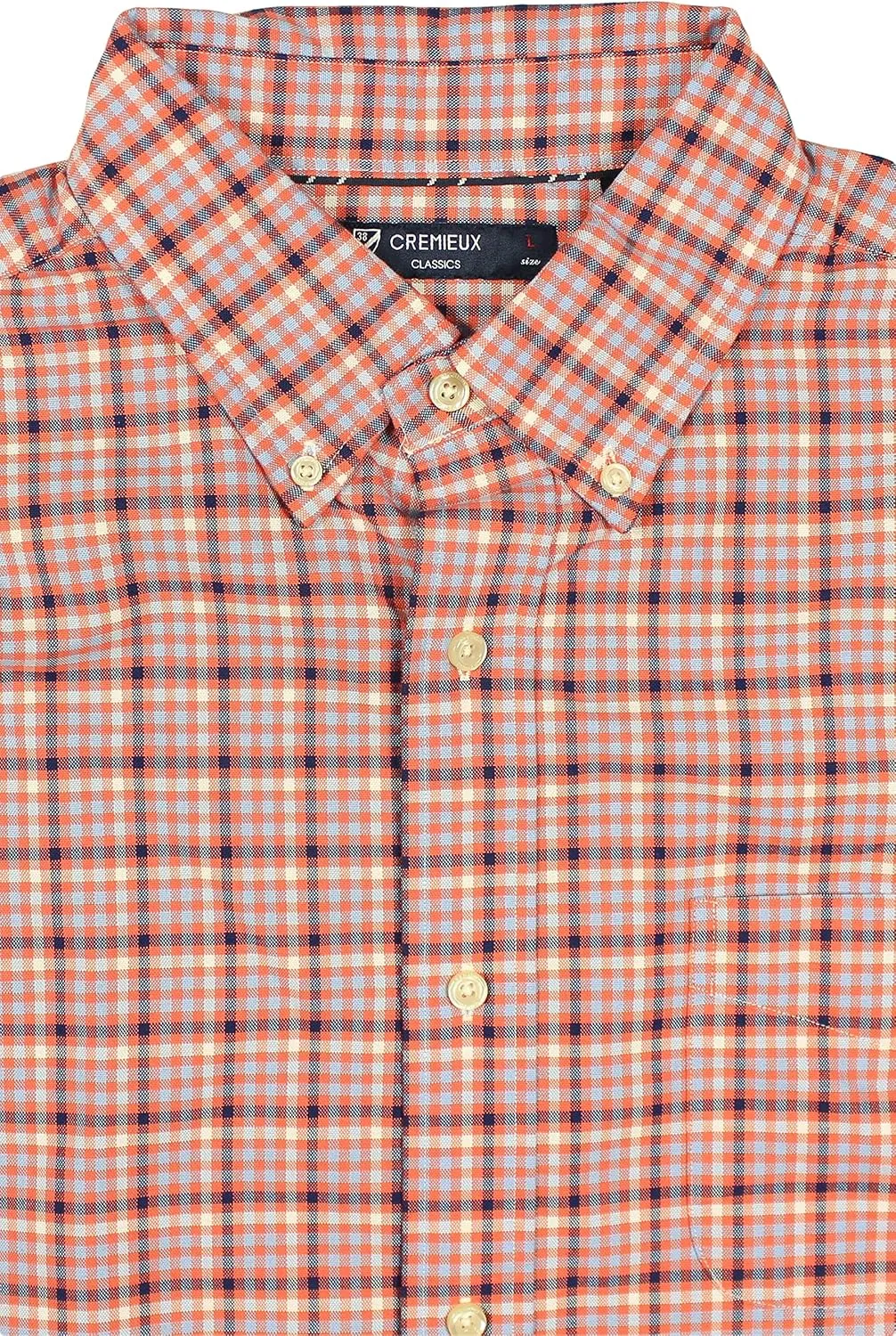 Cremieux Men's Easy-Care Long Sleeve Oxford Shirt with Pocket, Regular Sizes