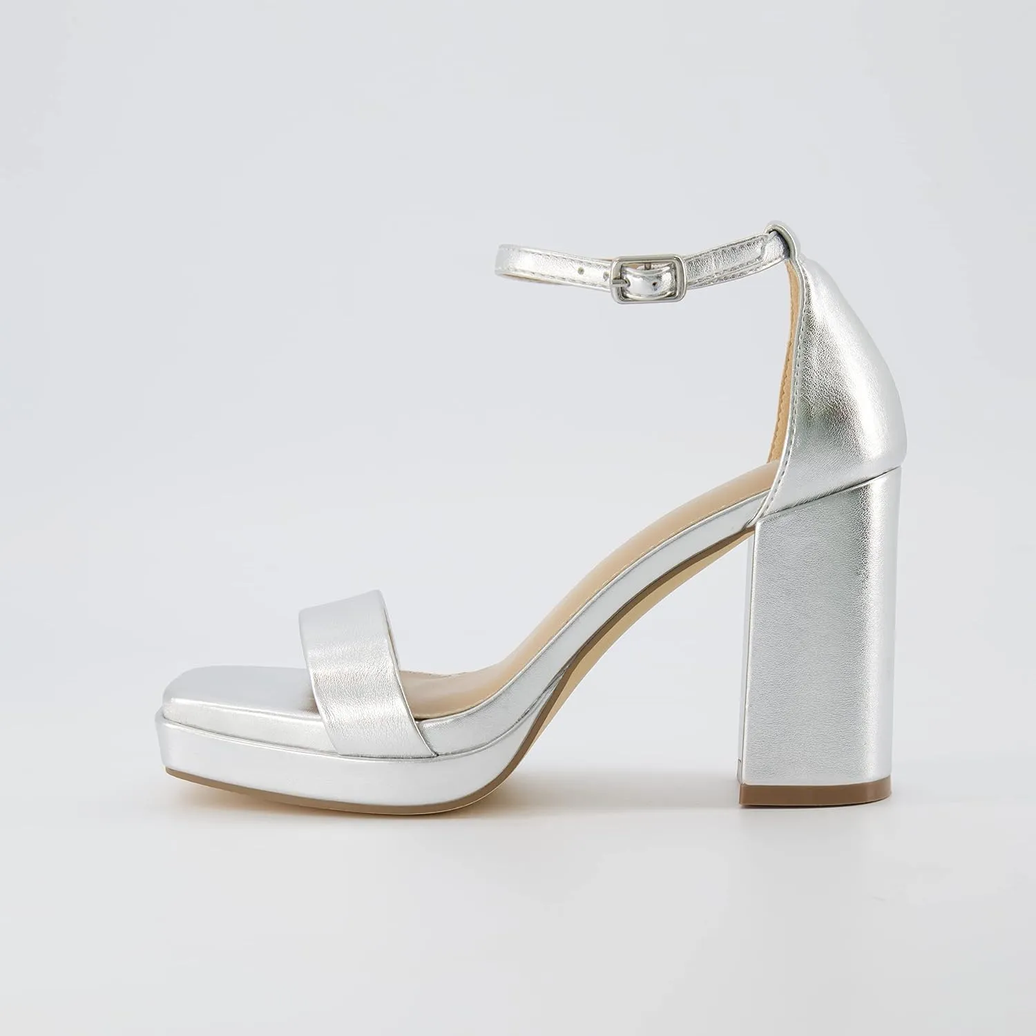 CUSHIONAIRE Women's Grammy one band block heel platform sandal  Memory Foam, Wide Widths Available