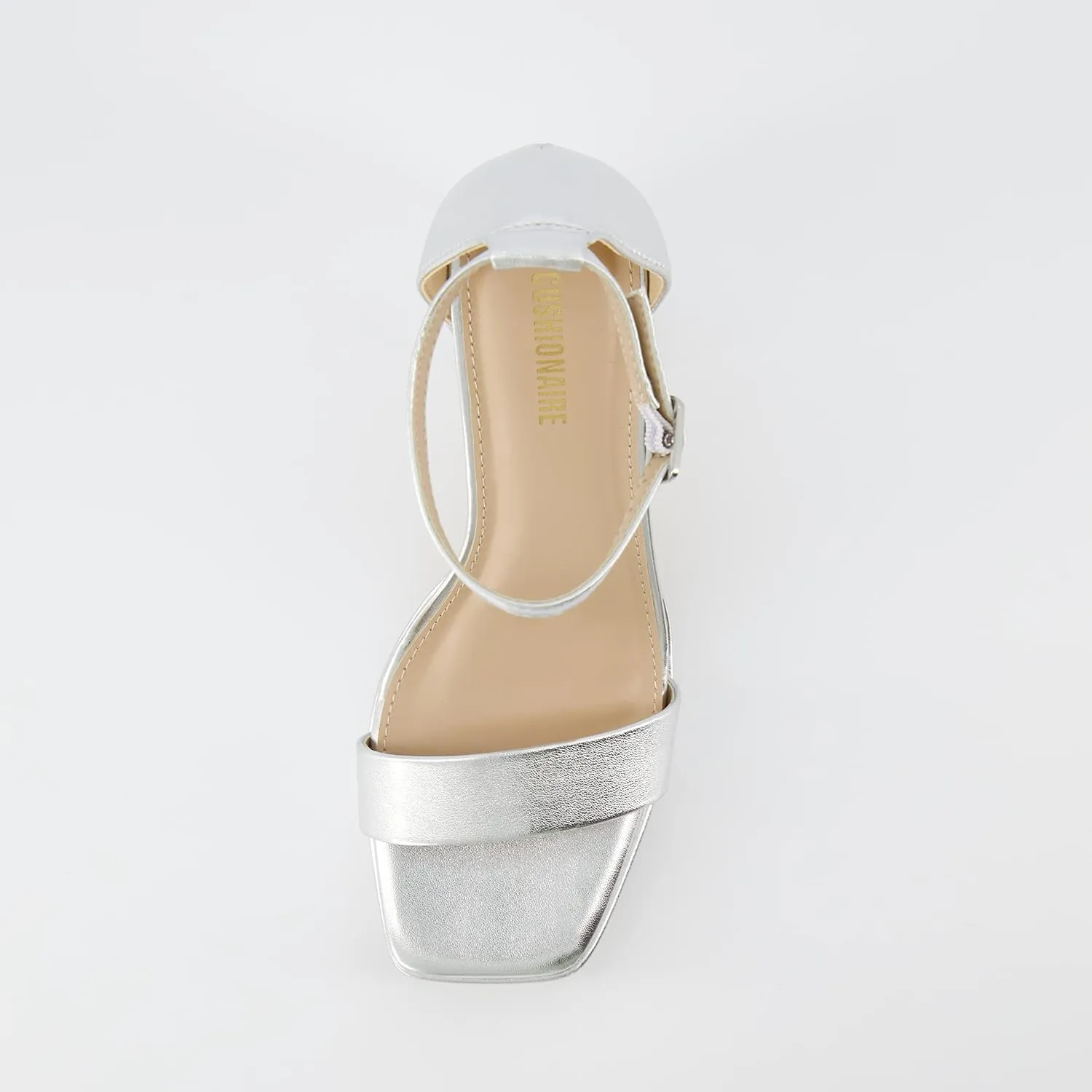 CUSHIONAIRE Women's Grammy one band block heel platform sandal  Memory Foam, Wide Widths Available