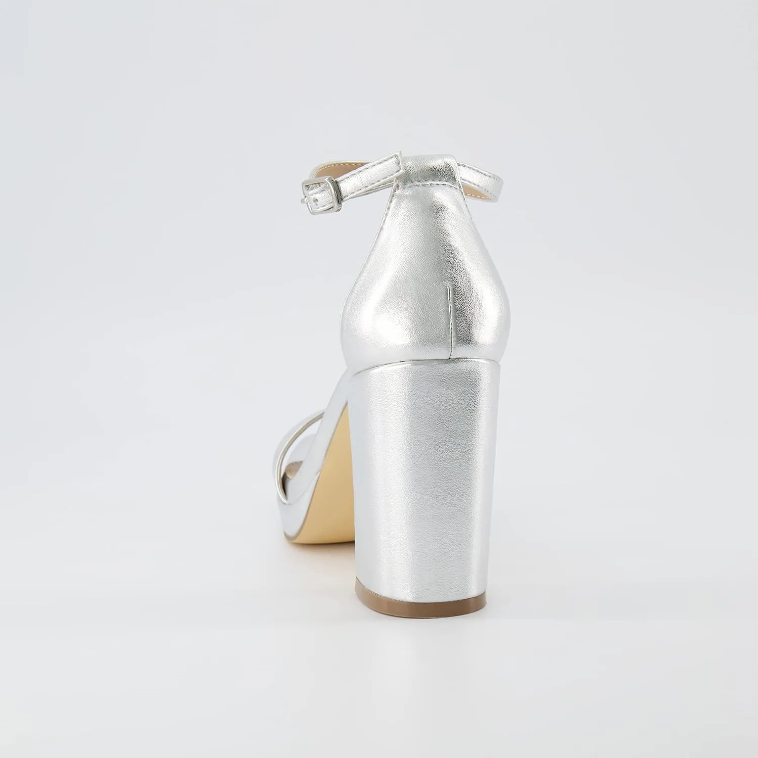 CUSHIONAIRE Women's Grammy one band block heel platform sandal  Memory Foam, Wide Widths Available