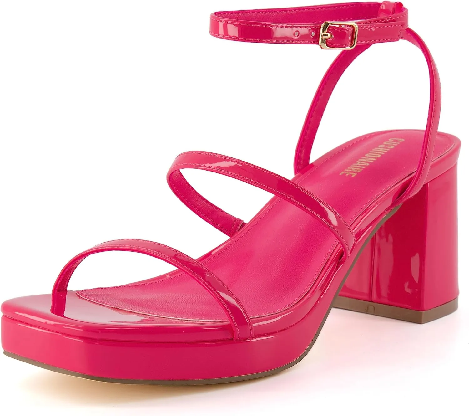 CUSHIONAIRE Women's Roma platform dress sandal  Memory Foam and Wide Widths Available