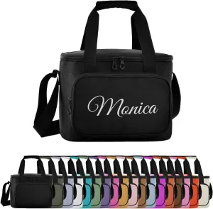 Custom Soft Cooler Bag with Zipper Personalized Portable Insulated Travel Cooler for Beach Camping Work Lunchbox for Women Men