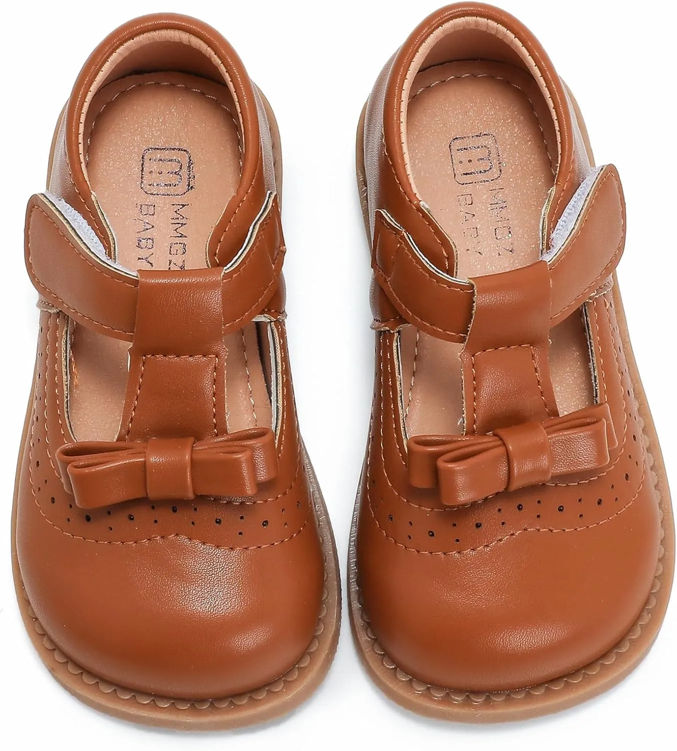 DADAWEN Girl's T-Strap School Uniform Dress Shoe Mary Jane Princess Flat