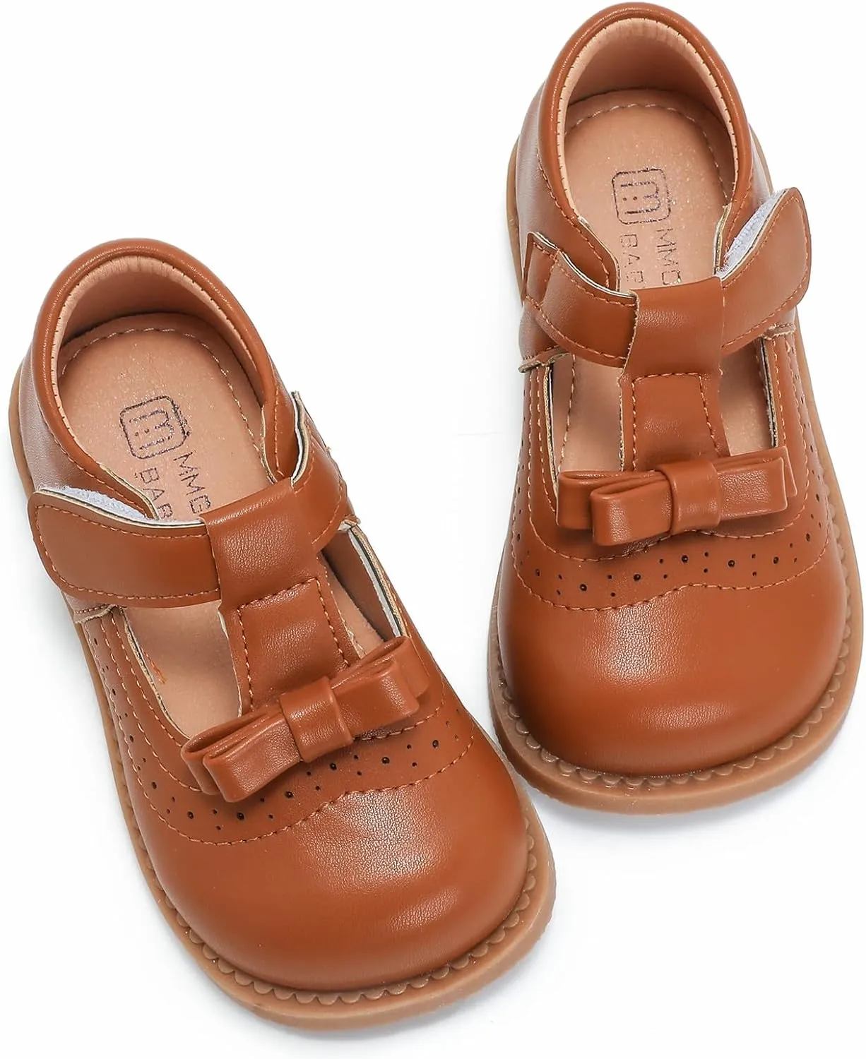 DADAWEN Girl's T-Strap School Uniform Dress Shoe Mary Jane Princess Flat