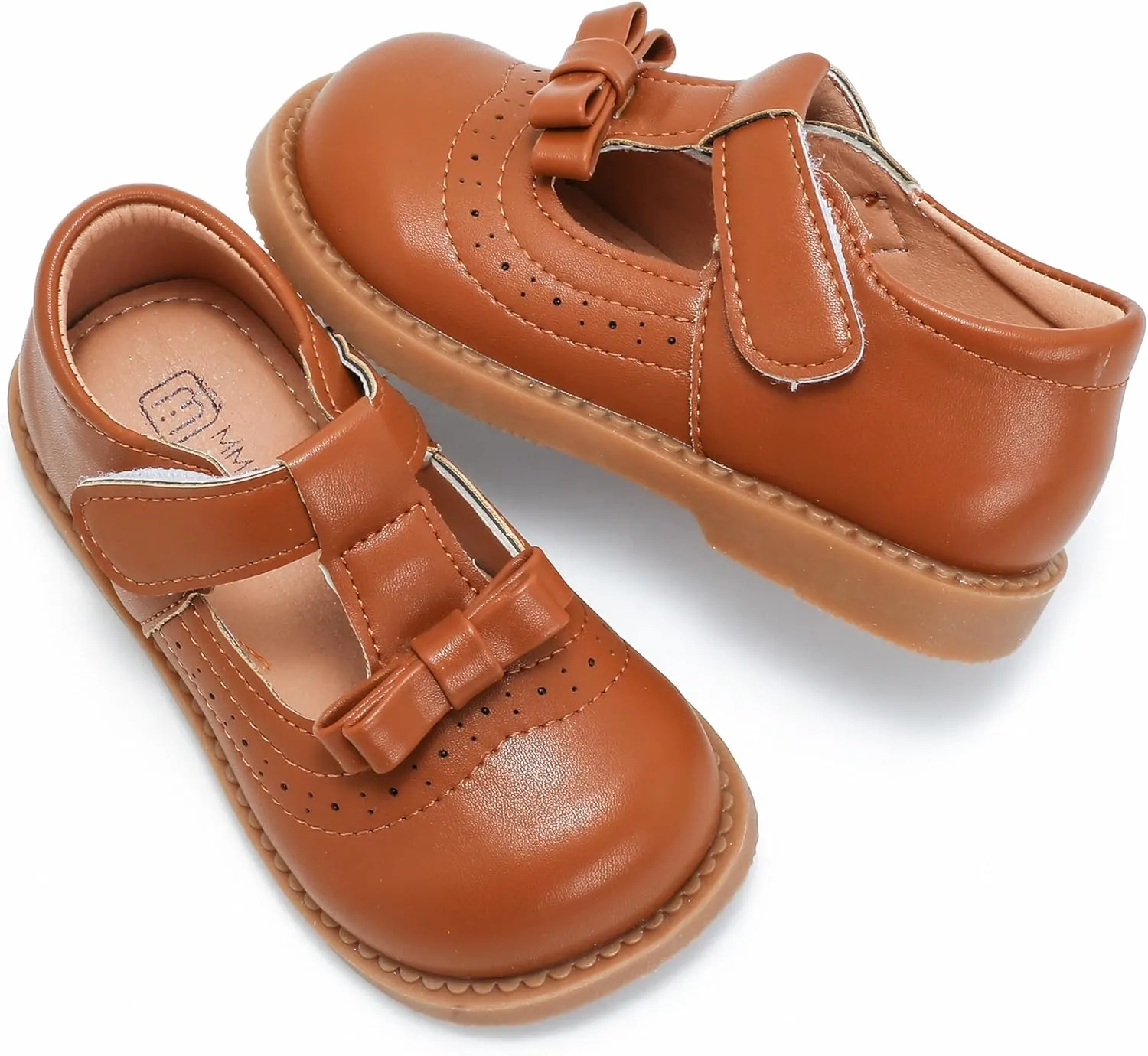 DADAWEN Girl's T-Strap School Uniform Dress Shoe Mary Jane Princess Flat