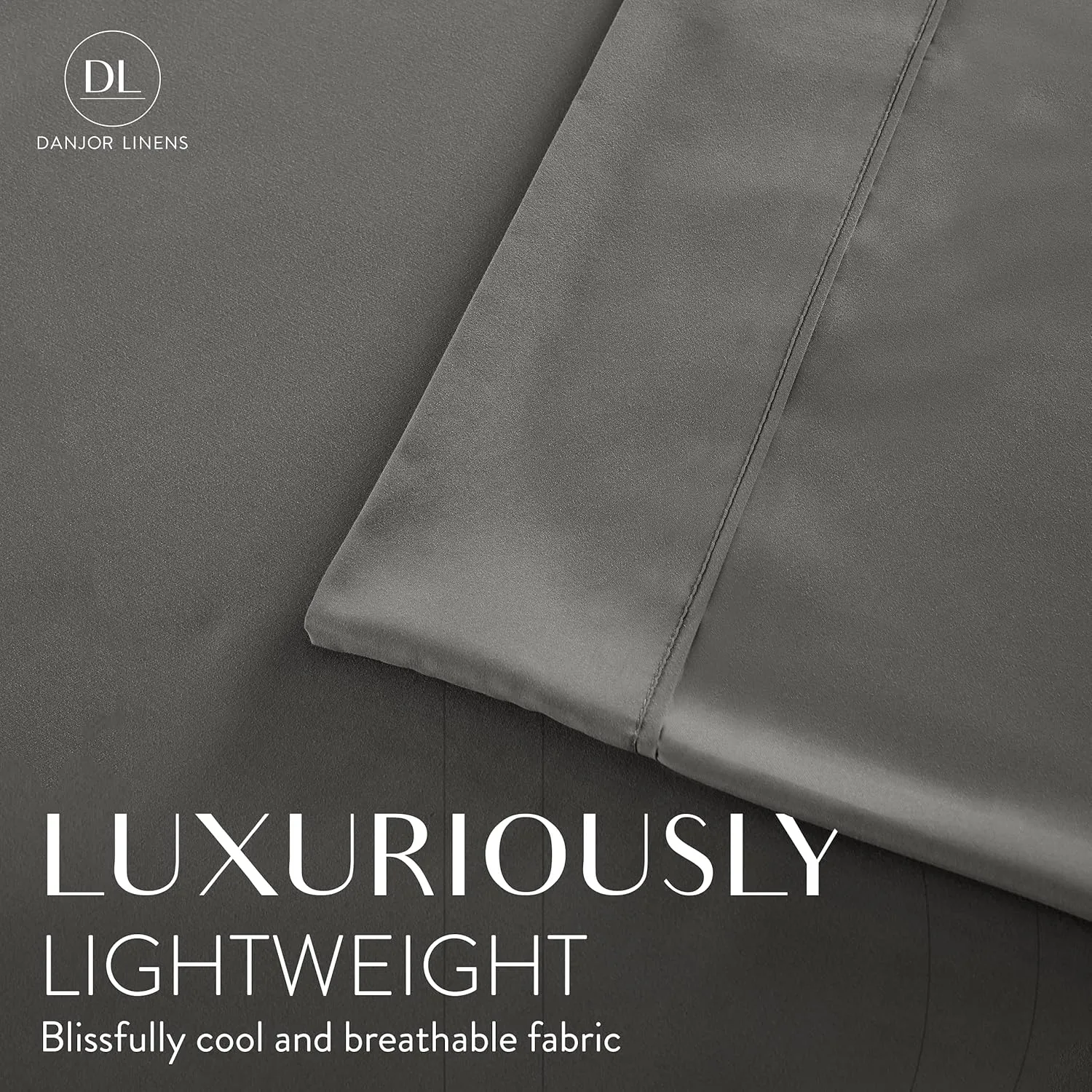 Danjor Linens King Sheet Set 6 Piece Hotel Quality Bed Sheet w/ 4 Pillowcases - Microfiber Sheet Sets with Deep Pockets, Breathable Cooling Wrinkle Free, Machine Washable for King Size Bed, Gray