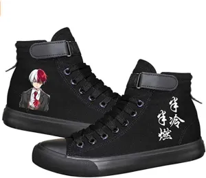 DHSPKN Mha Canvas Shoes Anime Deku Sneakers Izuku Todoroki Cosplay High-Top Shoes
