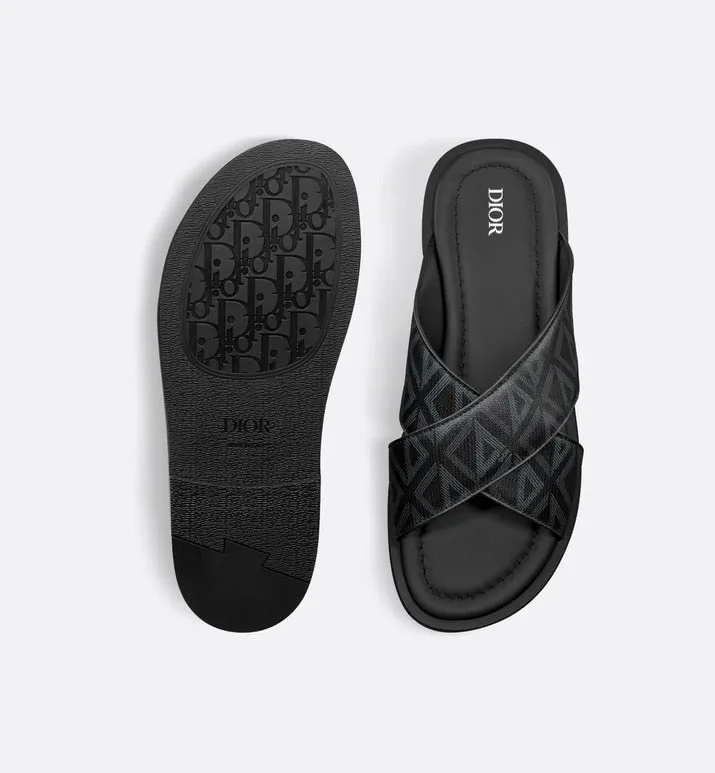 Dior Alias Sandal • Black CD Diamond Canvas