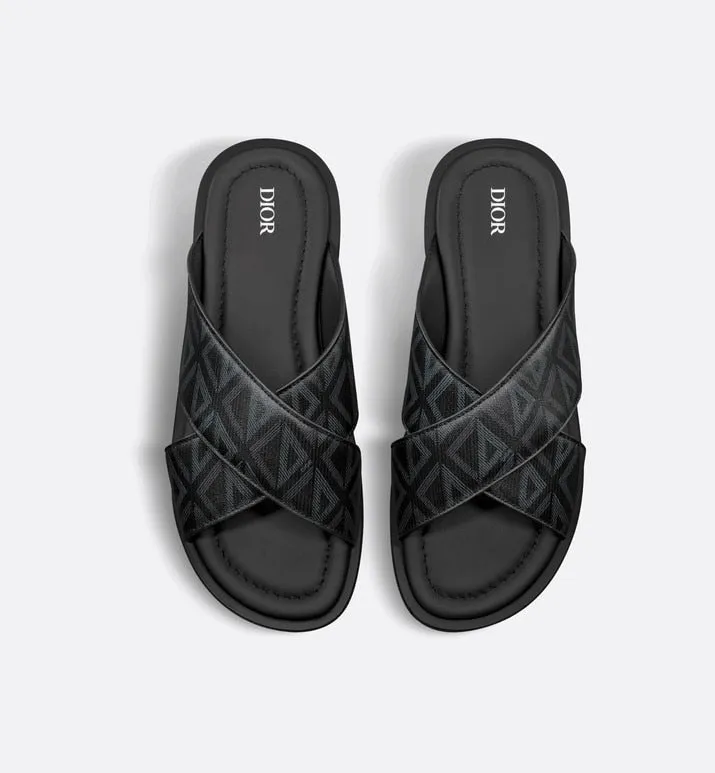 Dior Alias Sandal • Black CD Diamond Canvas
