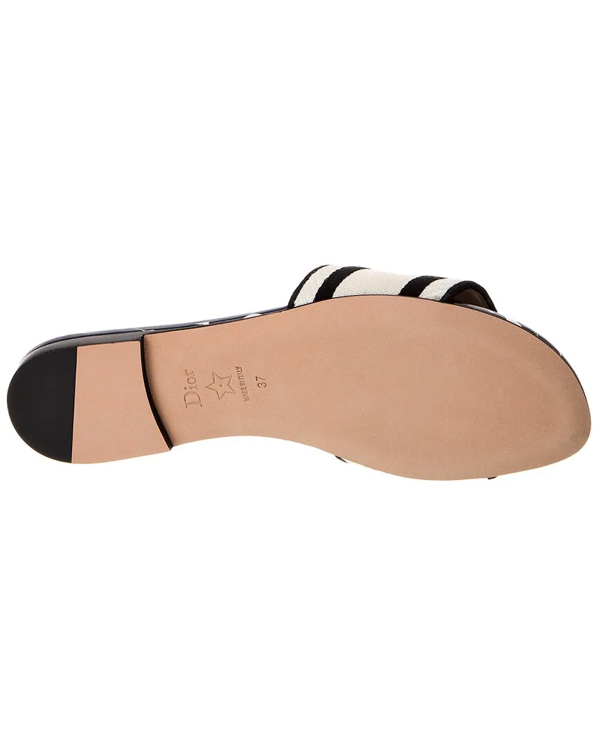 Dior DWay Canvas & Leather Sandal