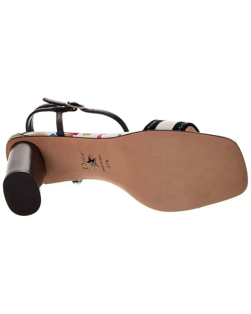 Dior DWay Canvas & Leather Sandal