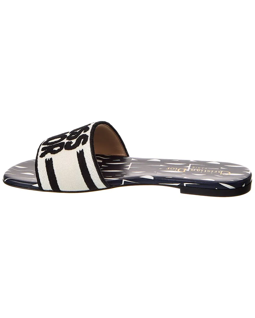 Dior DWay Canvas & Leather Sandal