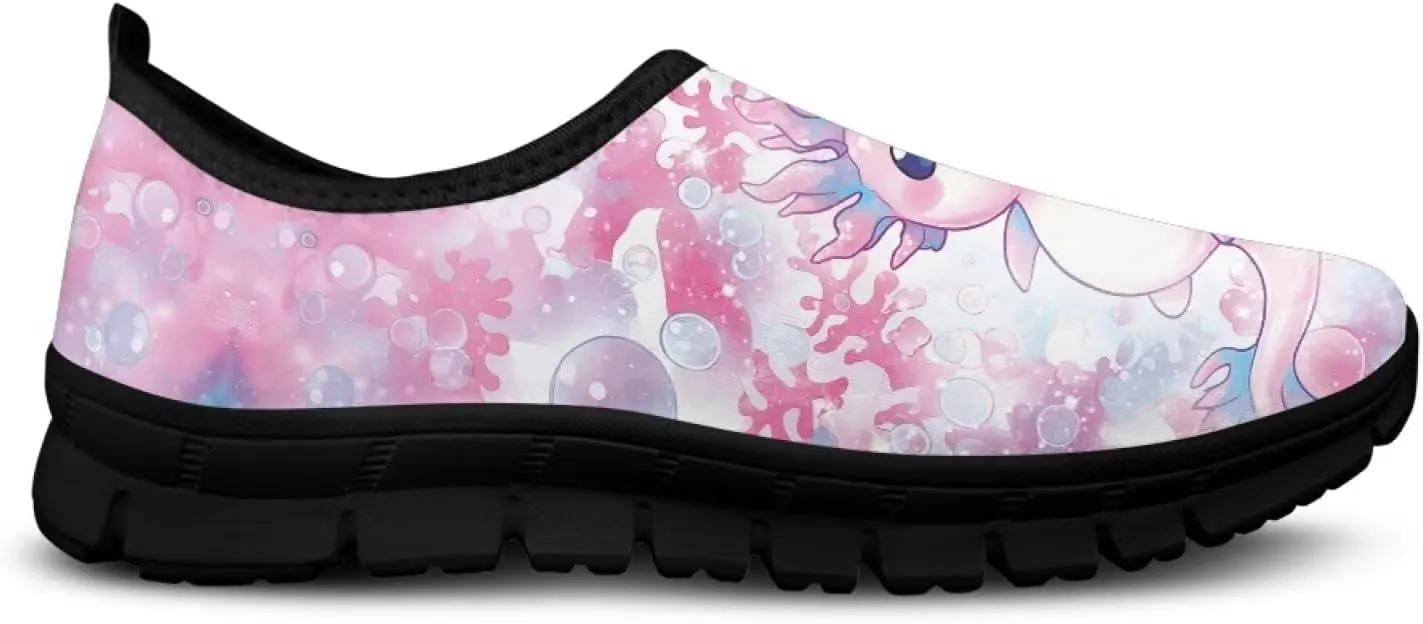 Dog Paw Print Casual Shoes for Women Slip On Low Top Flat Sneakers Breathable Mesh Footwear for Walking