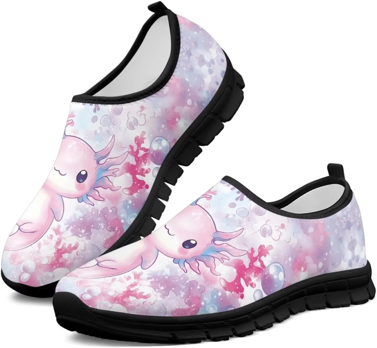 Dog Paw Print Casual Shoes for Women Slip On Low Top Flat Sneakers Breathable Mesh Footwear for Walking