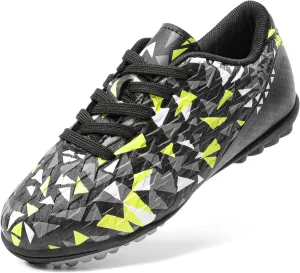 DREAM PAIRS Boys Girls Turf Indoor Soccer Shoes Lace Up Cleats for Little/Big Kid