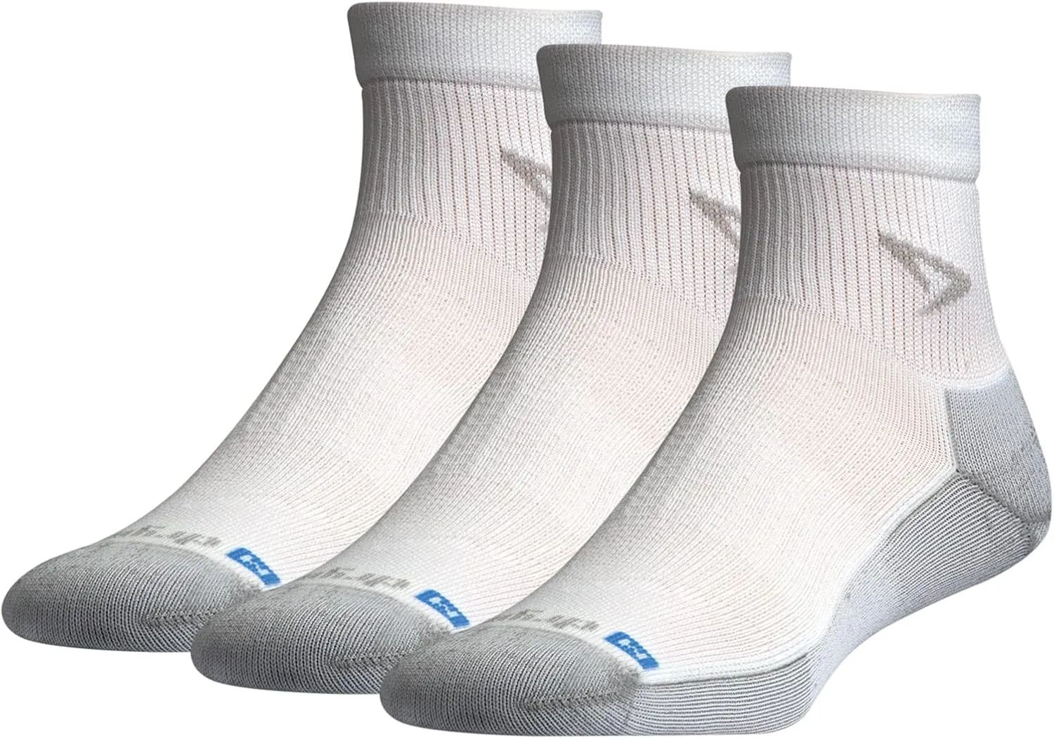 Drymax Running Quarter-Crew 3-Pair Pack - Unisex Socks - Quarter Length Socks - Flat Toe Seam - Y-heel Stitch