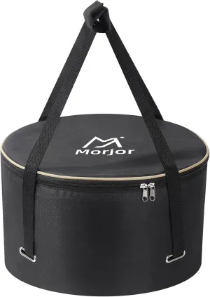 Dutch Oven Bag for 14 Inch Dutch Oven, Carry Bag with Extra Inner Crossed Straps & 2 Pockets