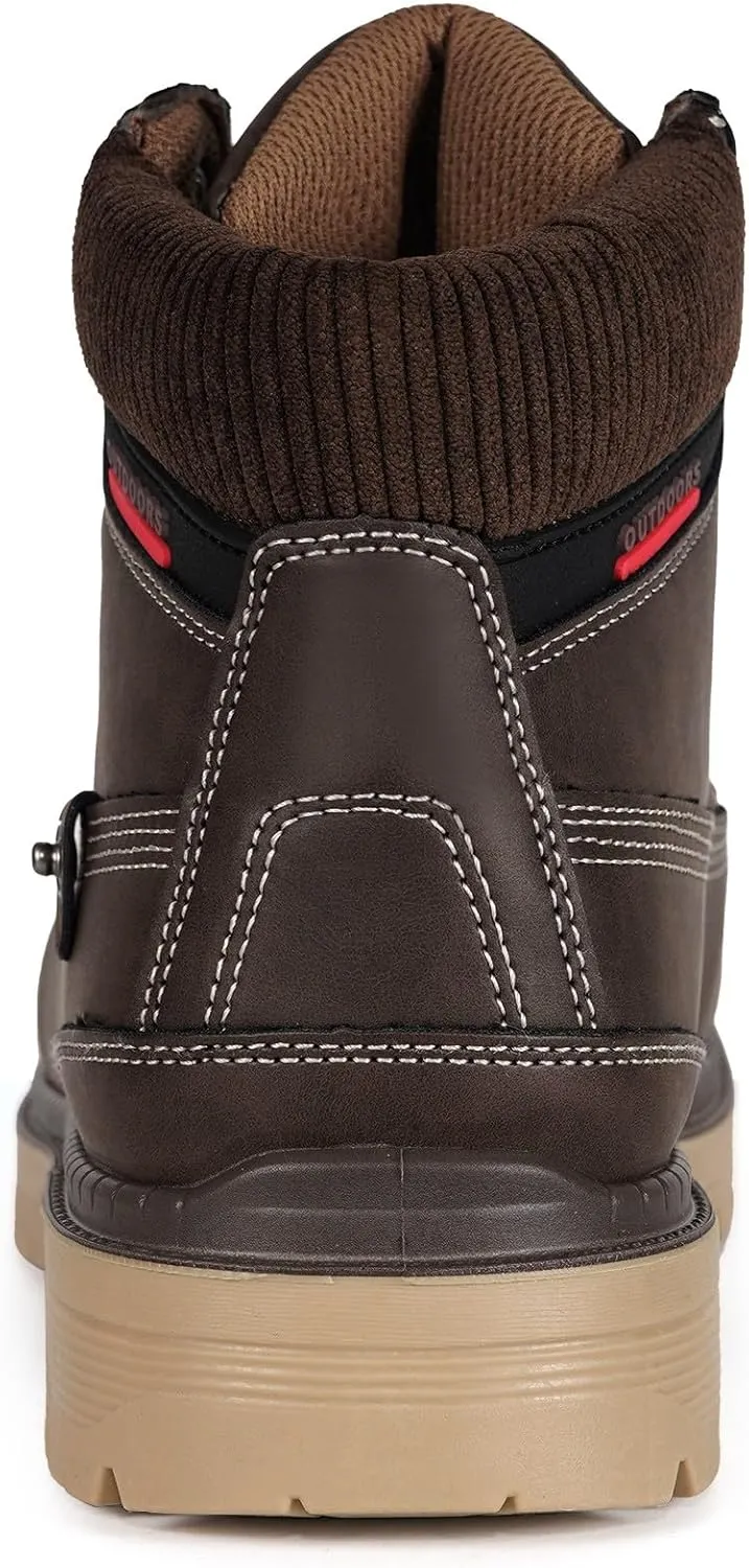 Eagsouni Mens Womens Snow Boots Warm Fur Lined Ankle Booties Hiking Trekking Trail Climbing Shoes Lace Up Anti-Slip Waterproof Working Outdoor Backpacking Boots