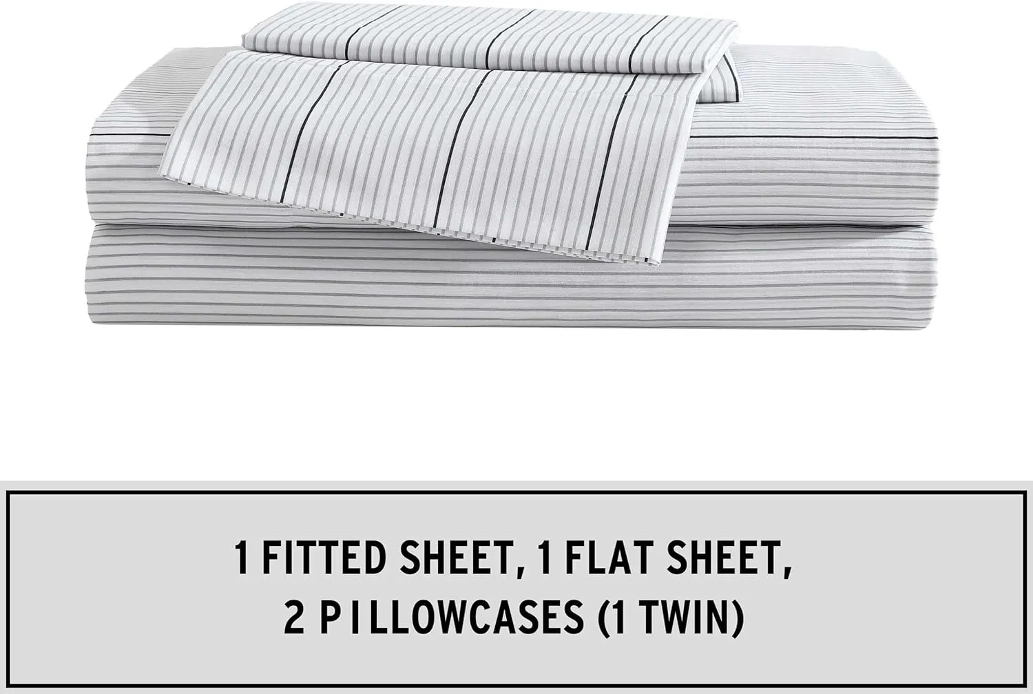 Eddie Bauer - Oversized Twin Comforter Set, 6 Piece Bed in a Bag Bedding Set, Easy Care Cotton Percale Blend, Ultra-Soft Breathable Fabrics (Plaid Grey, Twin)