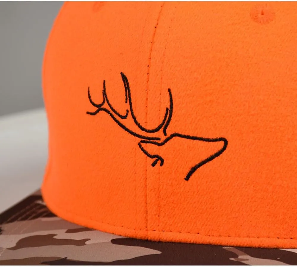 EDTREK Performance Outdoorsman Snapback Truck Hat with Flat Brim - Unique Animal Embroidery