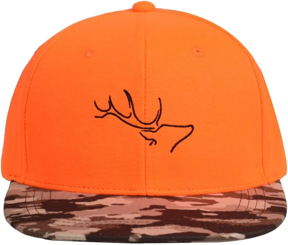 EDTREK Performance Outdoorsman Snapback Truck Hat with Flat Brim - Unique Animal Embroidery