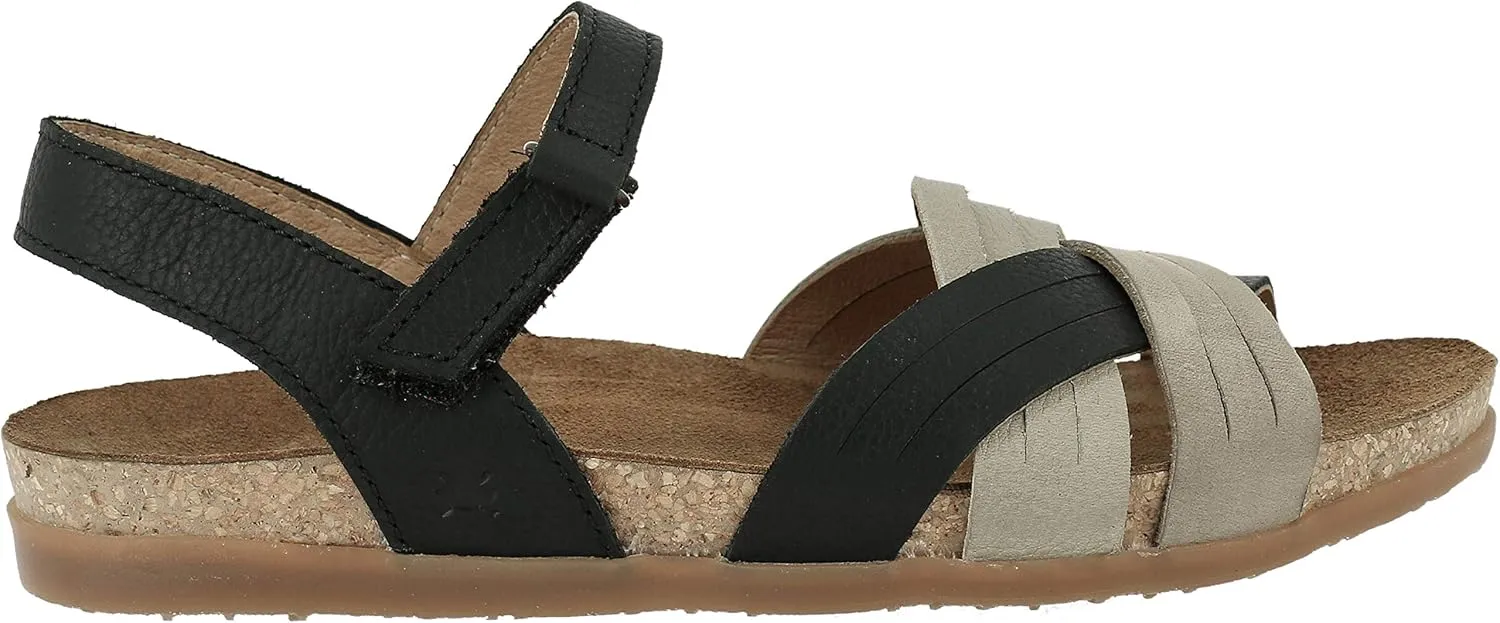 El Naturalista Womens 5242 Zumaia Multi Leather Noir Mixed Sandal - 39