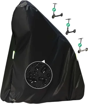 Electric Scooter Cover All Season Universal Weather Quality Waterproof Sun Outdoor Protection Small Foldable Kick Scooter Shelter Tear Proof Night Reflective and Lock-Holes Simple Covers