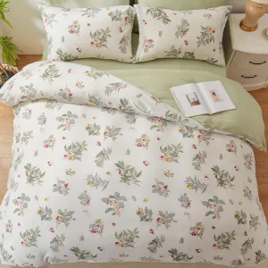 EMME Botanical Sage Green Comforter Set King Size 7 Pieces＿Brushed Microfiber Bed in a Bag for Girls, Ultra Soft Bedding Set with Sheets (Sage Green, King (7 Piece), Adult