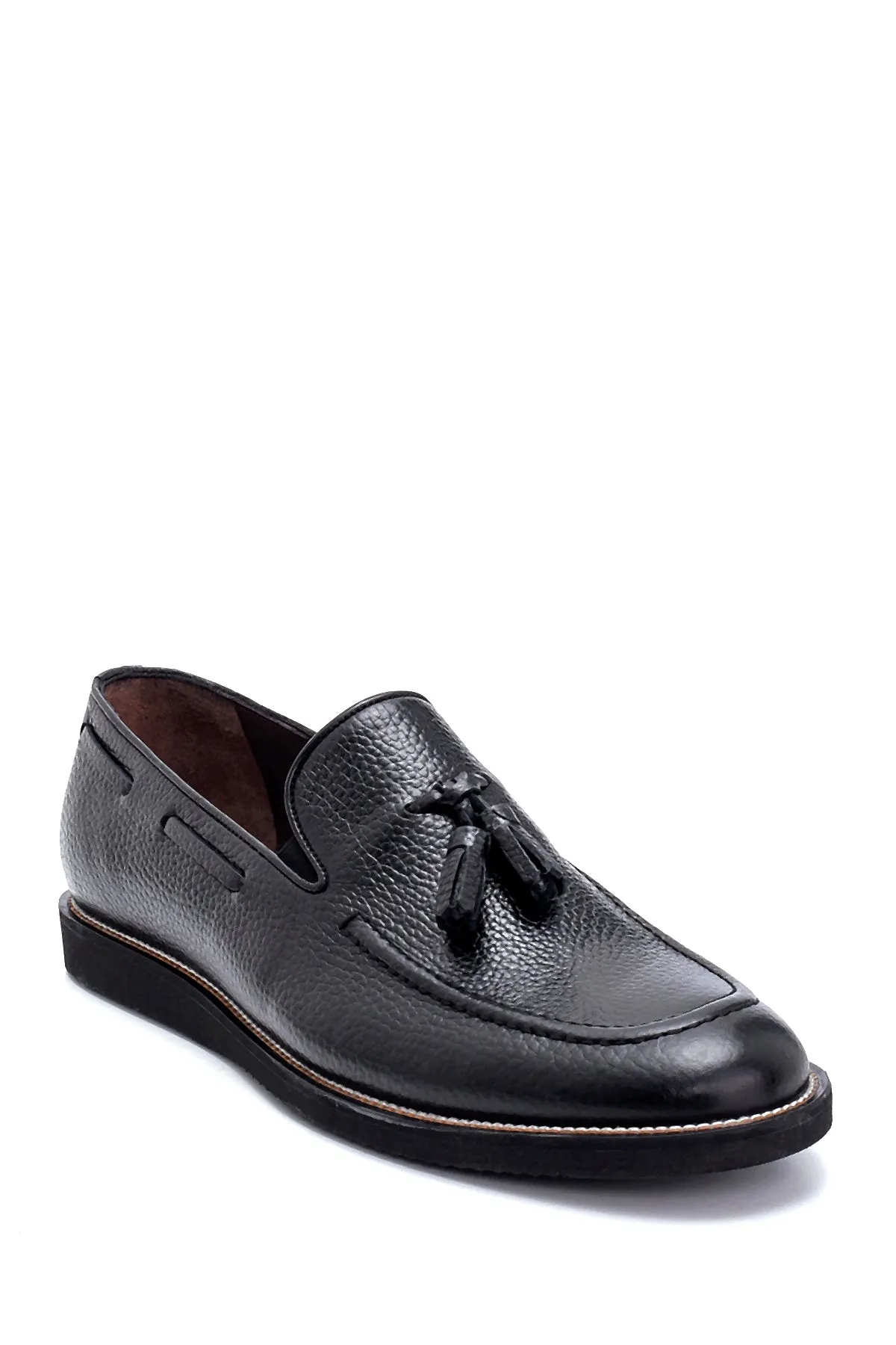 Erkek Deri Püskül Detaylı Loafer