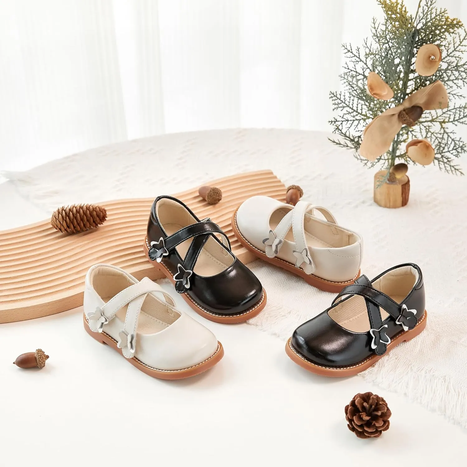 ESTINE Toddler Girl Mary Jane Dress Shoes-Girls School Uniform Oxford for Wedding Party