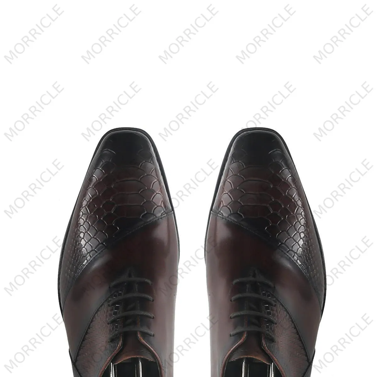 Exquisite Embossed Crocodile Oxford Shoes