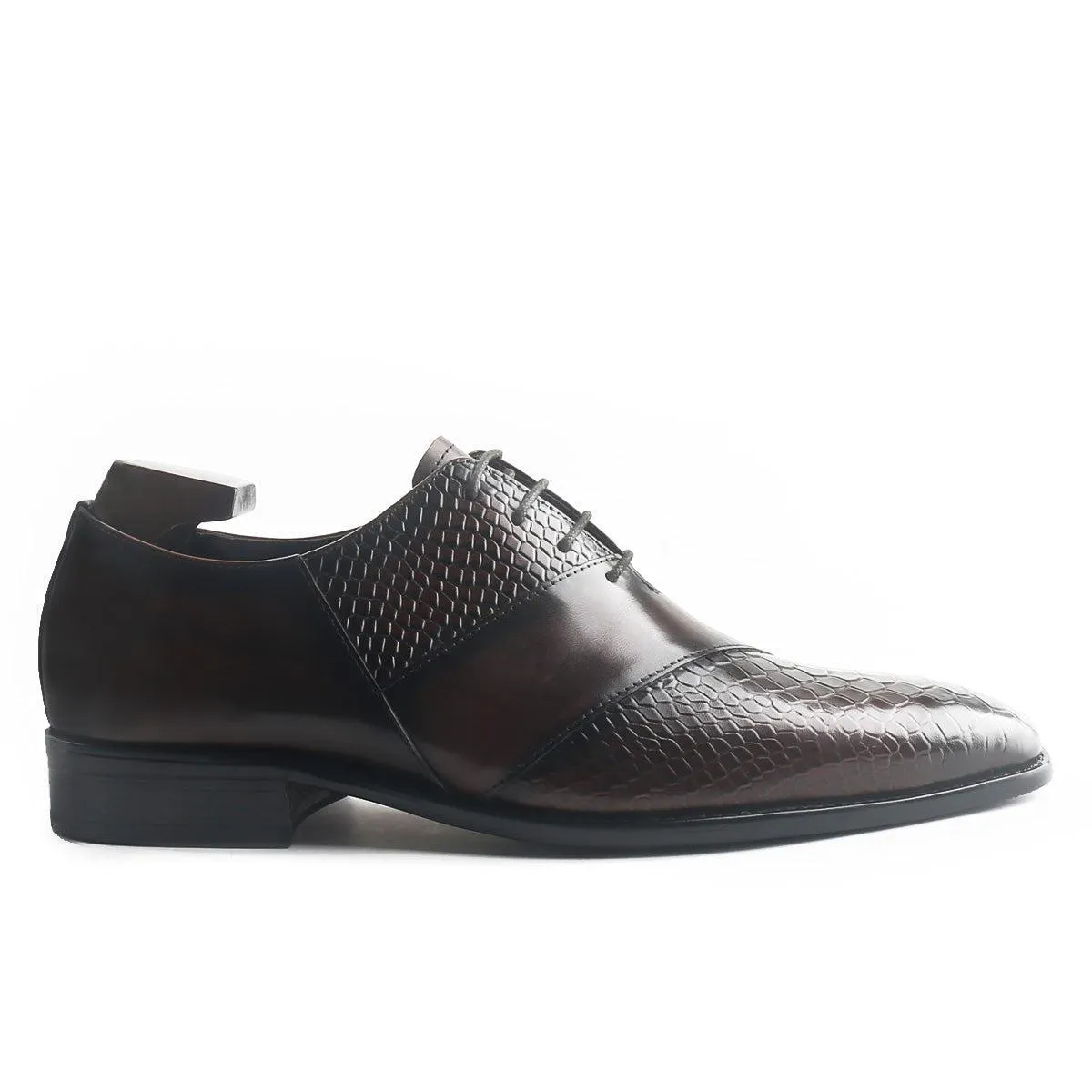 Exquisite Embossed Crocodile Oxford Shoes