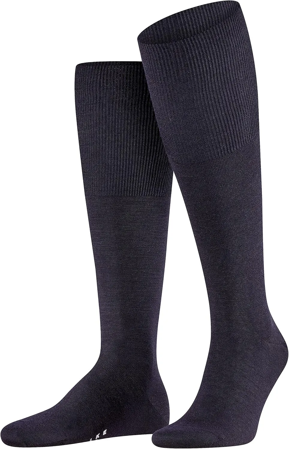 FALKE Men's Airport Knee-High Socks, Breathable, Merino Wool Cotton, Light Formal Socks, Work or Leisure Clothing, 1 Pair