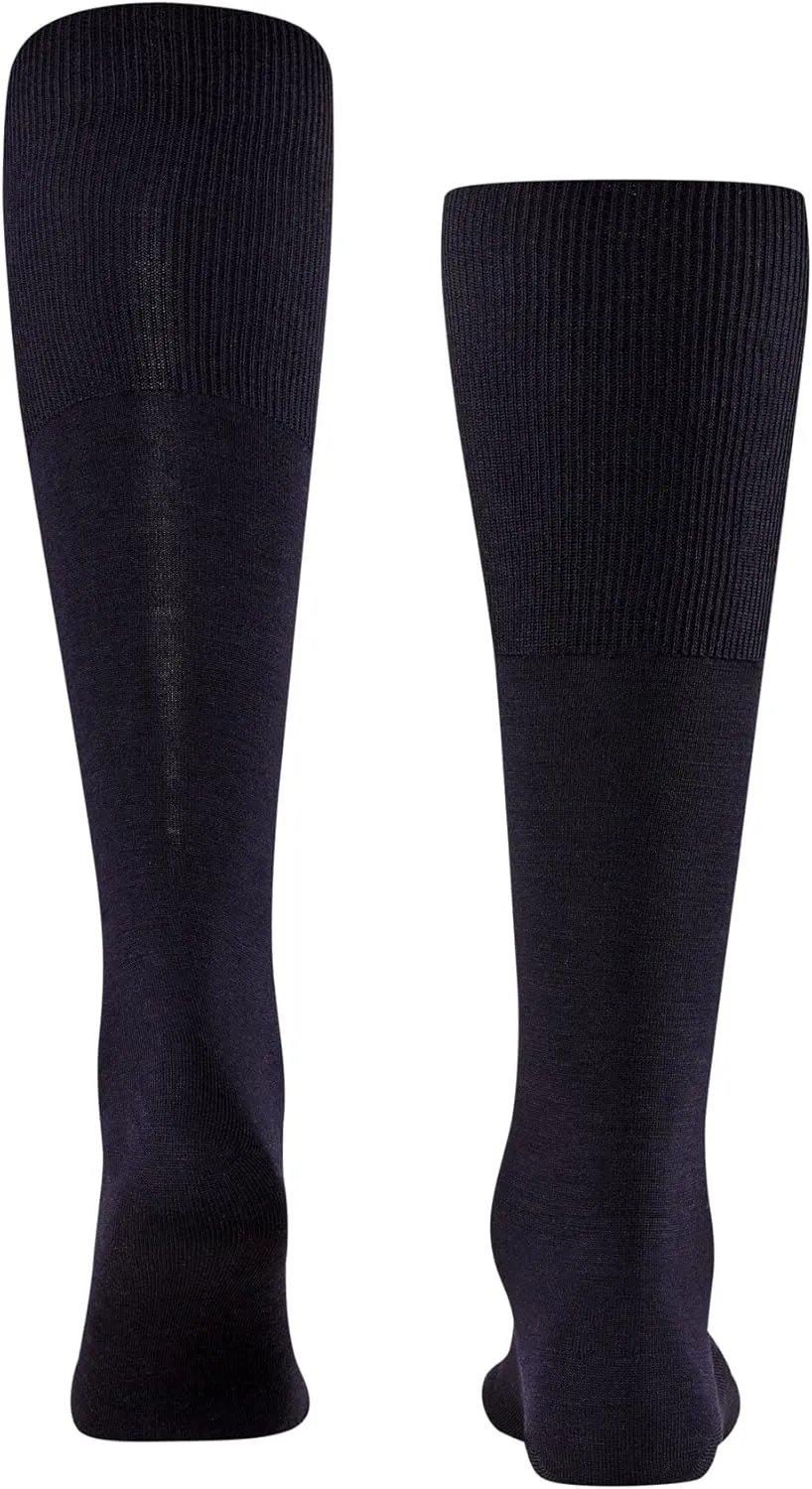 FALKE Men's Airport Knee-High Socks, Breathable, Merino Wool Cotton, Light Formal Socks, Work or Leisure Clothing, 1 Pair