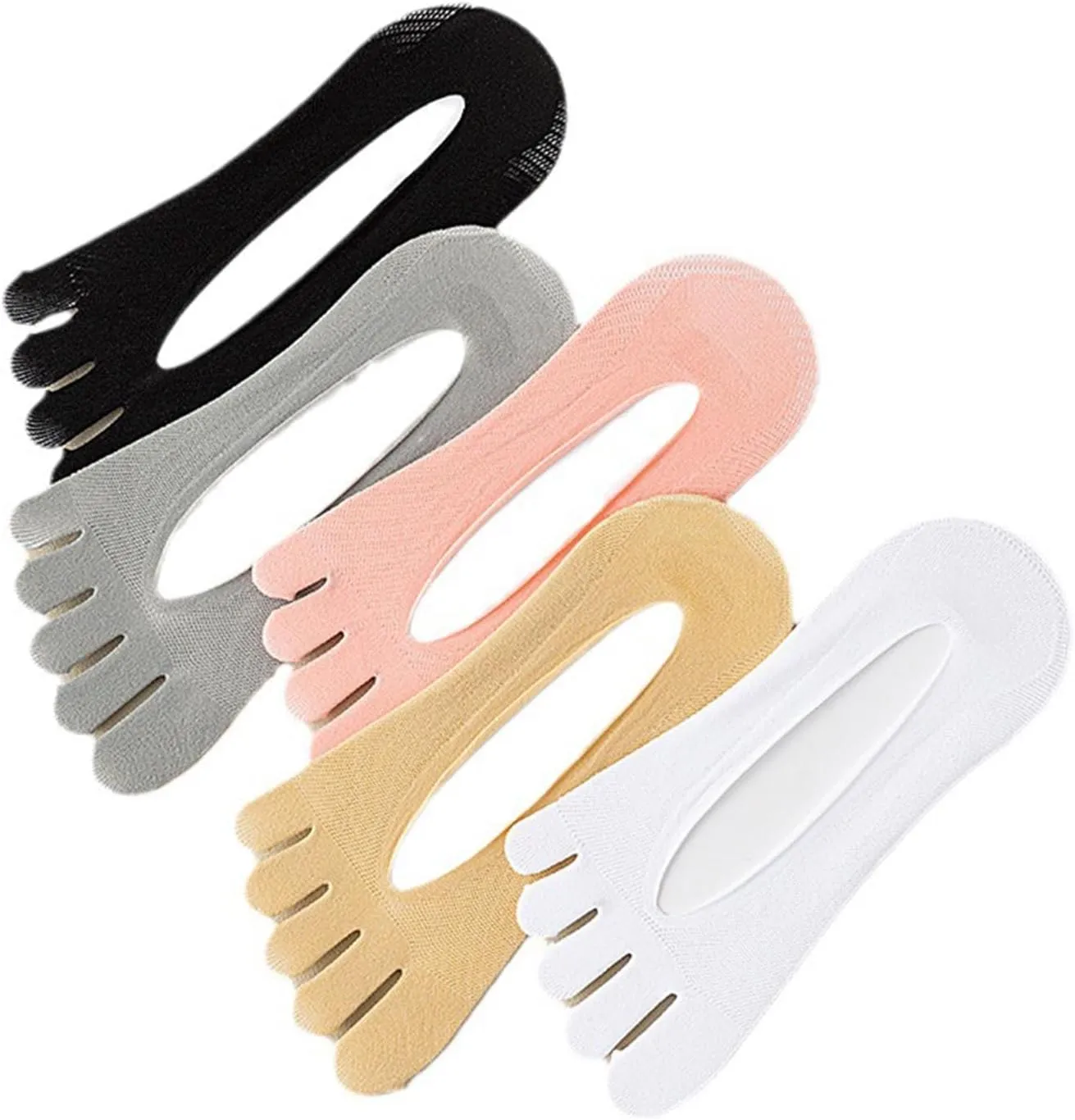 Five Toe Socks Hosiery Invisible Portable Sports Short Socks for Outdoor Women