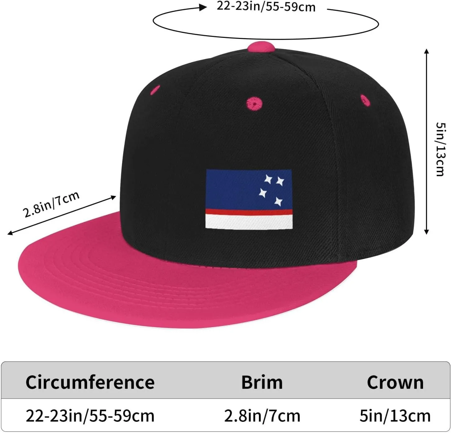 Flag of Patagonia Snapback Hats for Men Women Hat Baseball Cap Flat Bill Visor White Hat