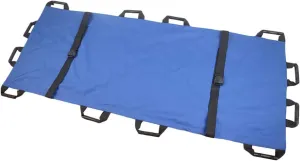 Foldaway Emergency Rescue Stretcher, with 12 Handles and Handbag Portable Foldable Soft Stretcher Emergency Rescue Stretcher - Waterproof,Blue